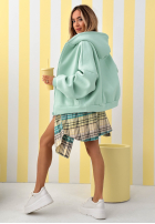 Mikina s kapucí oversize Don't Tell mentolová