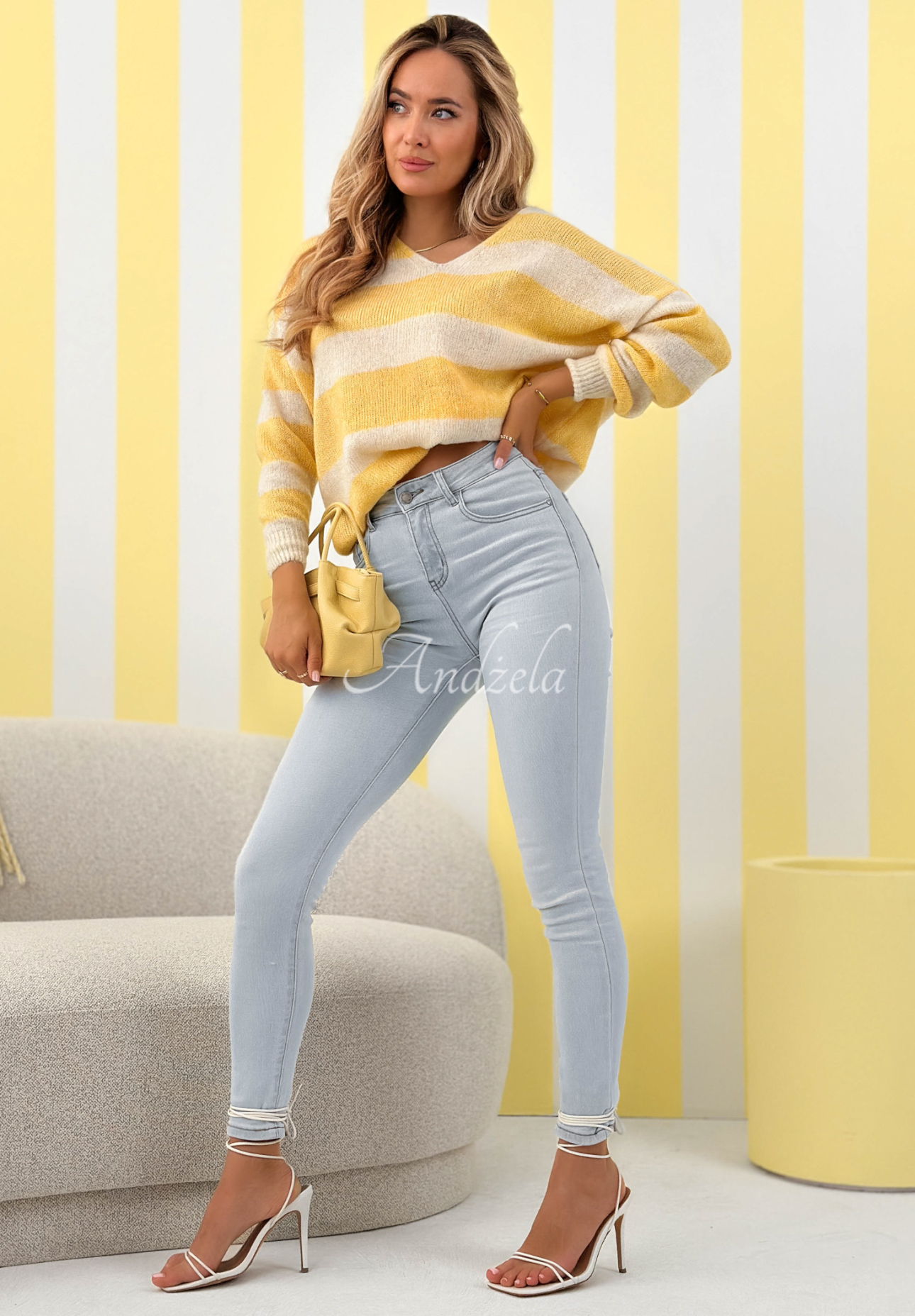 Džíny skinny Quinn světle modré