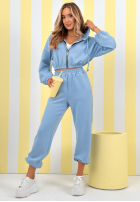 Krátká Mikina s kapucí New Season Baddie blankytná