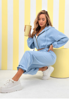 Krátká Mikina s kapucí New Season Baddie blankytná