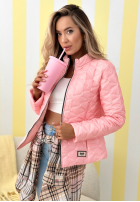 Krátká Prošívaná Bunda Soft Wind pudrová růžová