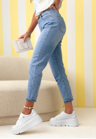 Kalhoty džínové  skinny z paskiem Millie modré