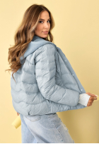 Puchowa Bunda s kapucí Kayla blankytná