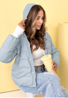 Puchowa Bunda s kapucí Kayla blankytná