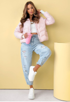 Puchowa Bunda s kapucí Kayla blankytná