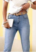 Kalhoty džínové  skinny z paskiem Millie modré