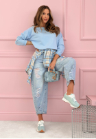 Halenka longsleeve Hey Spring blankytná