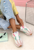 Sneakersy Running Towards You biało-růžové