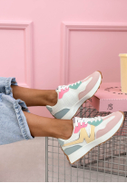 Sneakersy Running Towards You biało-růžové