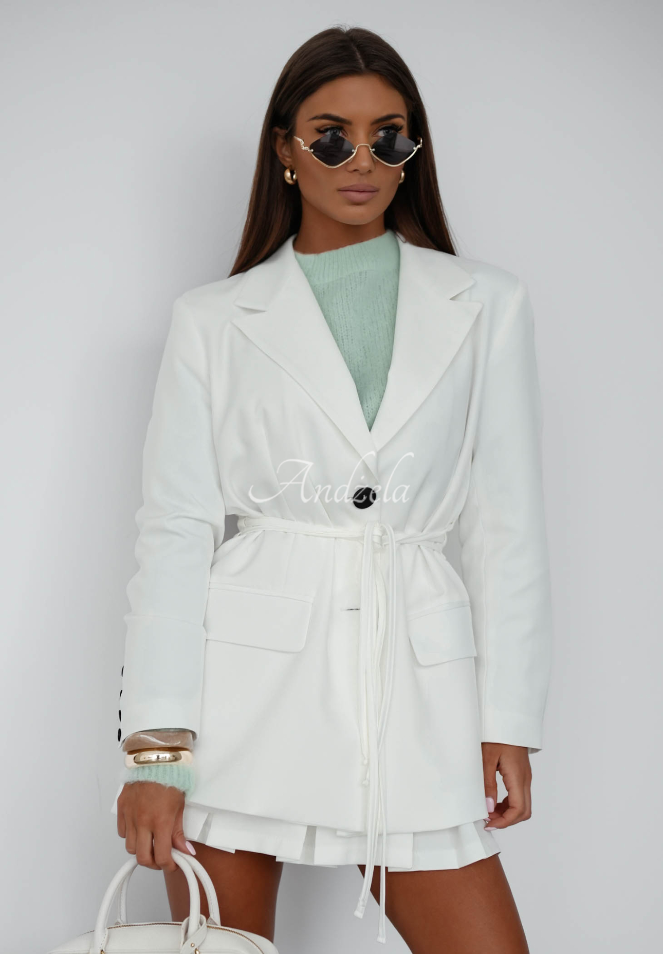 Sako s vázáním She Believed It ecru