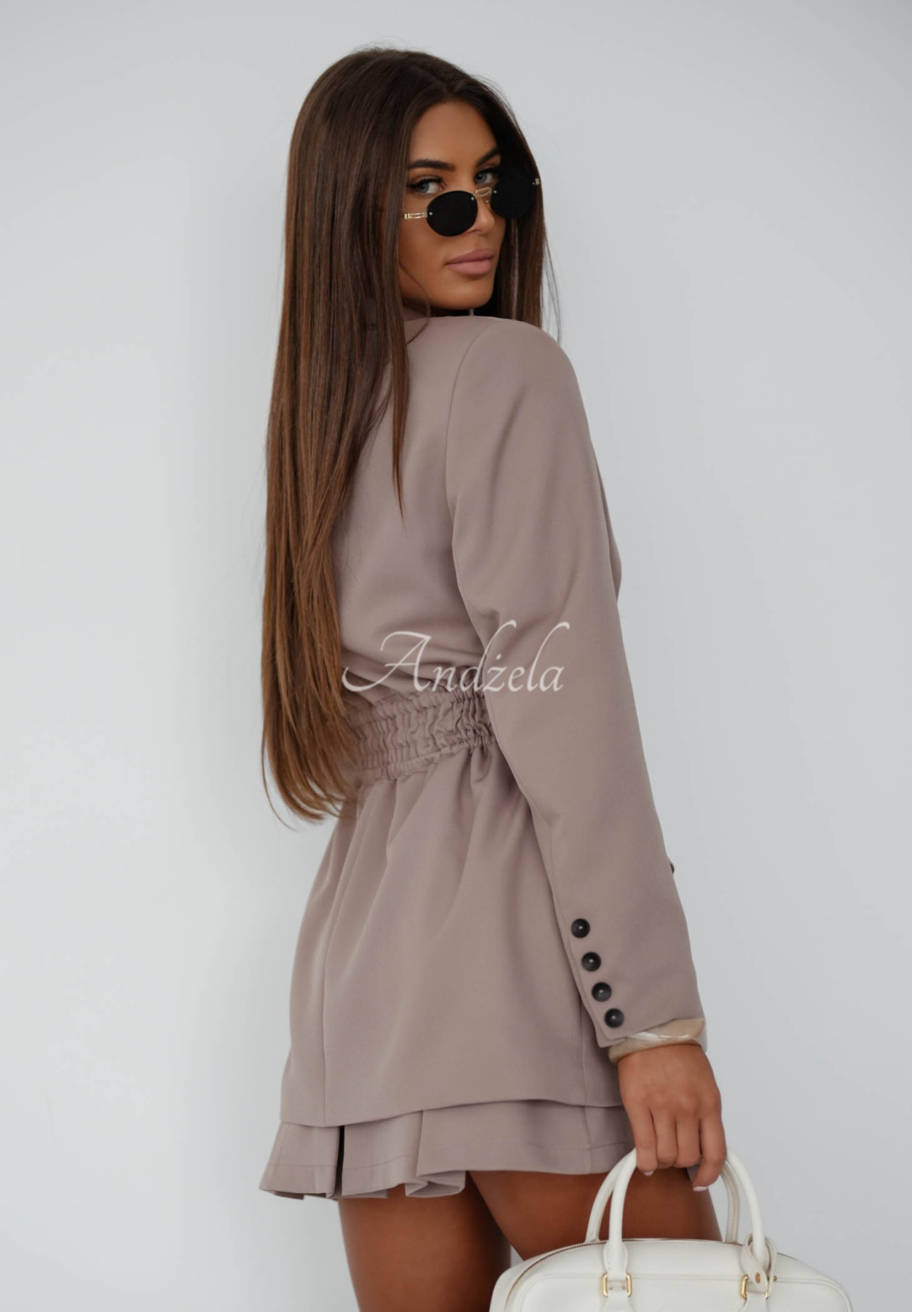 Sako s vázáním She Believed It Mokka