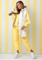 Prošívaná Vesta s kapucí Spring Touch Bílá