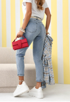 Kalhoty džínové  skinny z paskiem Athena modré