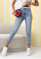 Kalhoty džínové  skinny z paskiem Athena modré