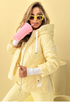 Prošívaná Bunda s kapucí Hello Spring béžová