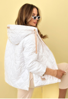 Prošívaná Bunda s kapucí Hello Spring béžová