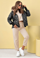 Prošívaná Bunda s kapucí Hello Spring béžová