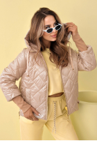 Prošívaná Bunda s kapucí Hello Spring béžová