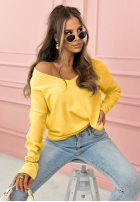 Lehký Svetr z dekoltem Sensibility žlutá