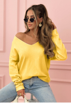 Lehký Svetr z dekoltem Sensibility žlutá