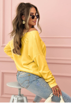 Lehký Svetr z dekoltem Sensibility žlutá