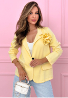 Sako oversize z różą Elegant Rosalia žlutá