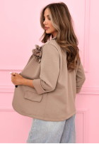 Sako oversize z różą Elegant Rosalia čokoládová