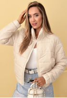 Prošívaná Bunda ze stójką Soft Morning růžová