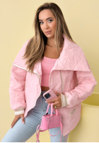 Prošívaná Bunda z kołnierzem Where Are We Bílá