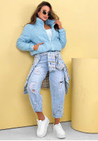 Prošívaná Bunda ze stójką Soft Morning růžová