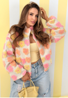 Kwiecista Bunda ze stójką Garden Of Flowers różowo-žlutá