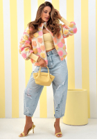 Kwiecista Bunda ze stójką Garden Of Flowers różowo-žlutá