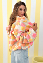 Kwiecista Bunda ze stójką Garden Of Flowers różowo-žlutá