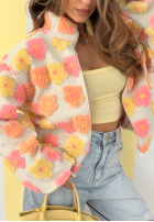 Kwiecista Bunda ze stójką Garden Of Flowers różowo-žlutá