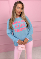 Svetr z napisami Creme De La Creme žlutá