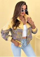 Mikina ze stójką vzorované Alice žlutá