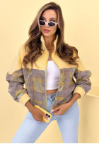 Mikina ze stójką vzorované Alice žlutá