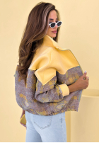 Mikina ze stójką vzorované Alice žlutá