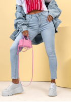 Kalhoty džínové  skinny Pamela světle modré