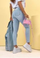 Kalhoty džínové  skinny Pamela světle modré