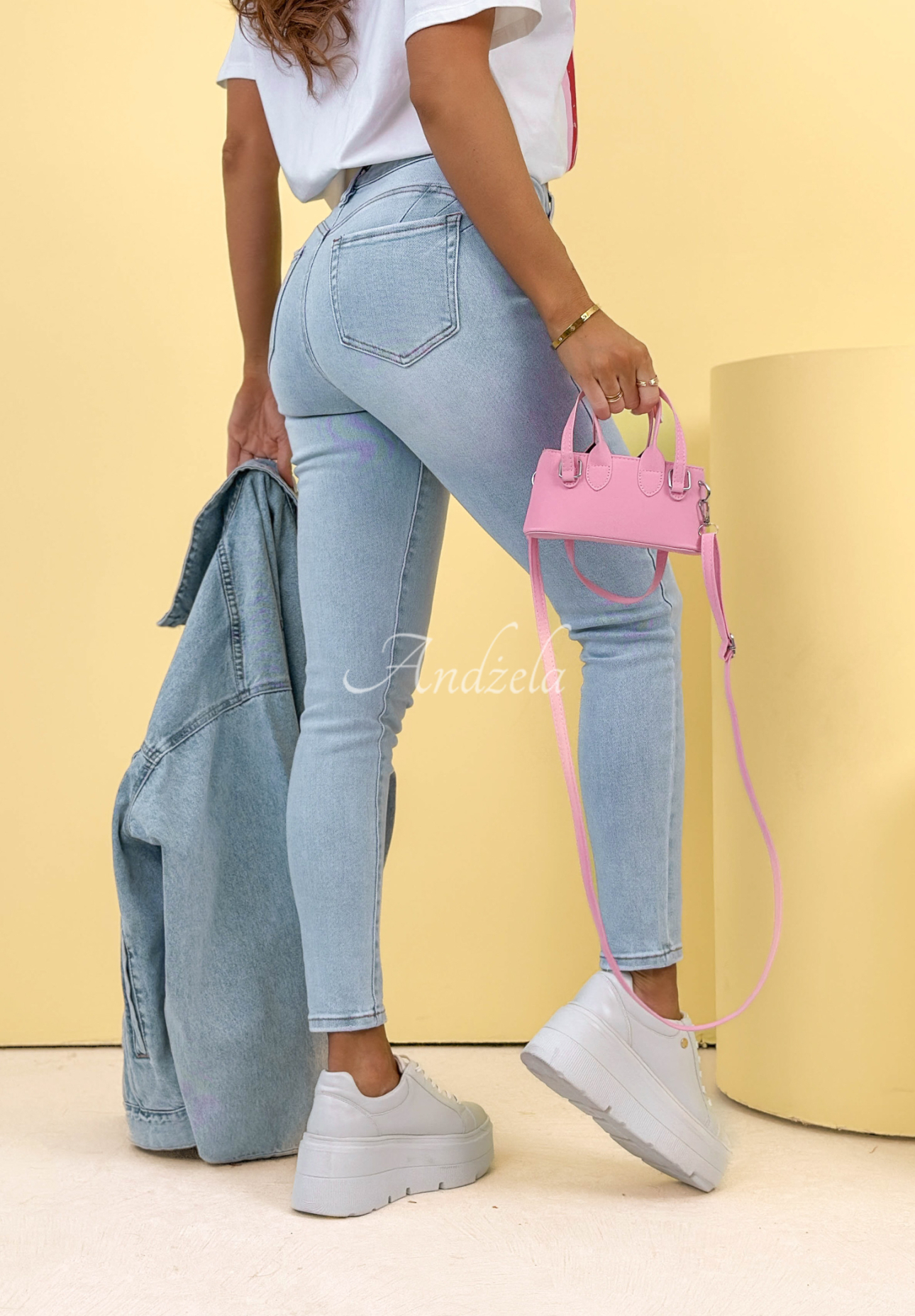 Džíny skinny Pamela světle modré