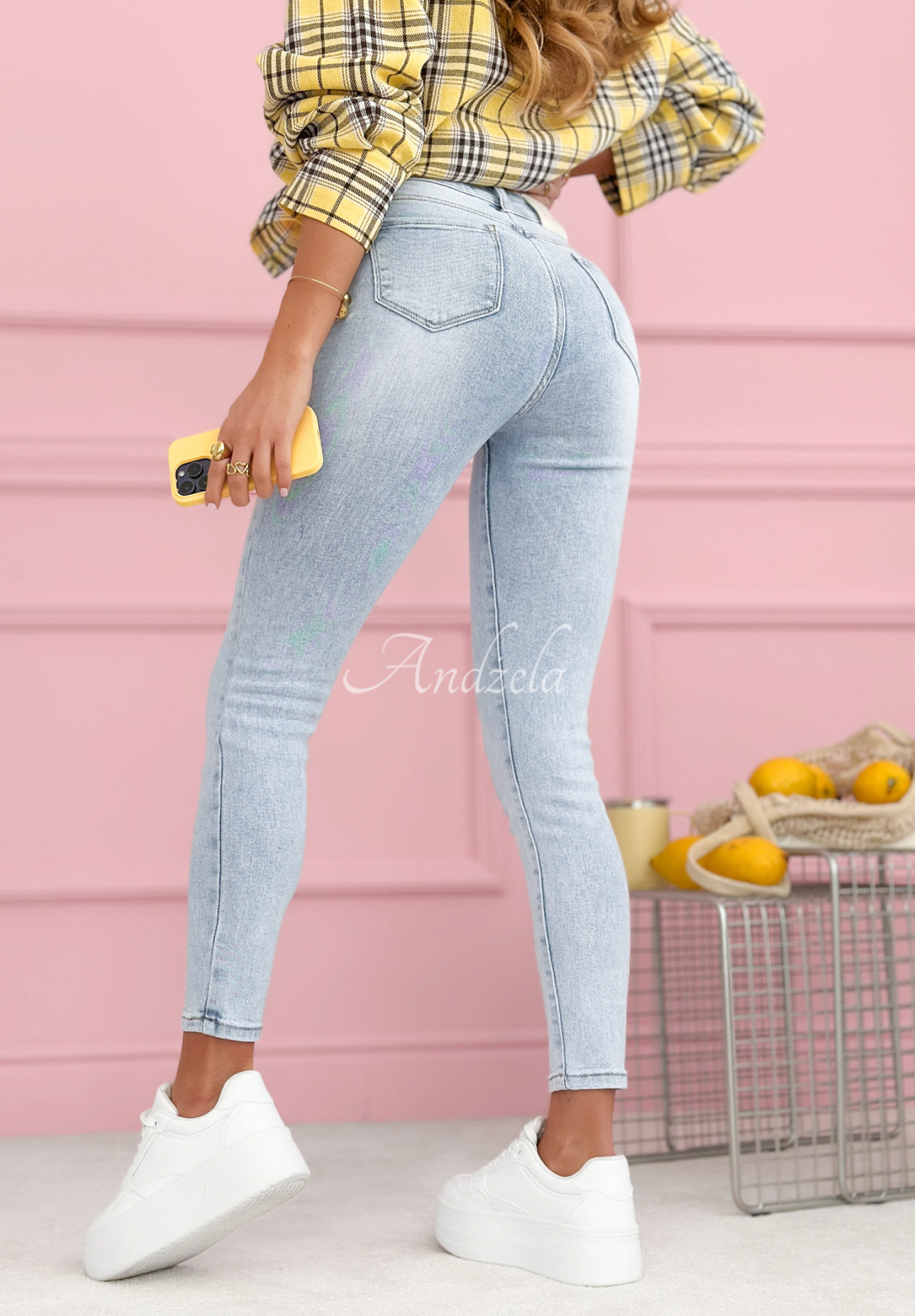 Džíny skinny Evelyn světle modré