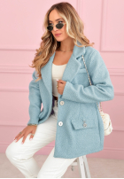 Kabát kożuszek z kołnierzem Ingrid fuchsiový