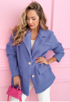 Kabát kożuszek z kołnierzem Ingrid fuchsiový