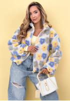 Kwiecista Bunda ze stójką Garden Of Flowers różowo-žlutá