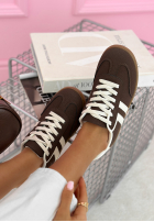 Tenisky Walking On Flowers čokoládové