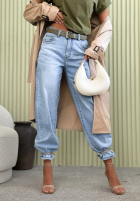 Kalhoty džínové  balloon z paskiem Freya modré