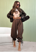 materiálové Kalhoty ze ściągaczami Must Decline velbloudí