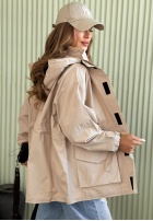 Lekka Bunda parka s kapucí Living In Spring béžová