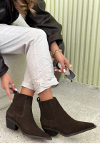 semišové Kotníkové Boty The Small Steps čokoládové